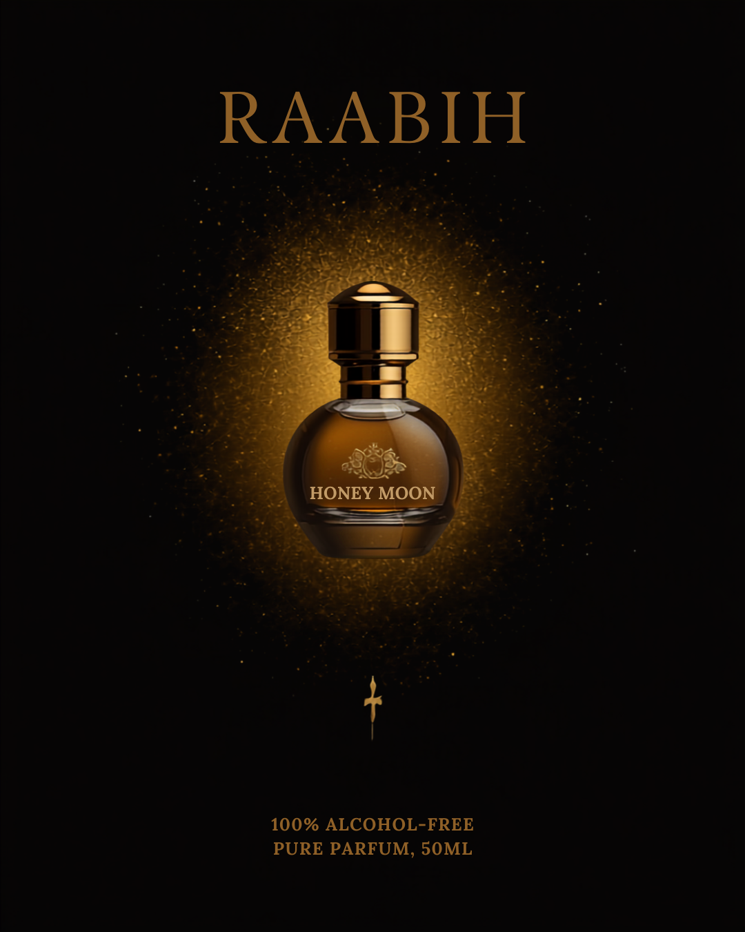 RAABIH Honey Moon 50ml — alcohol-free pure oil parfum, honey jasmine vanilla