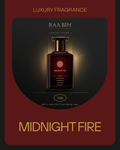 RAABIH Midnight Fire 50ml — alcohol-free pure oil parfum, grapefruit cinnamon amber
