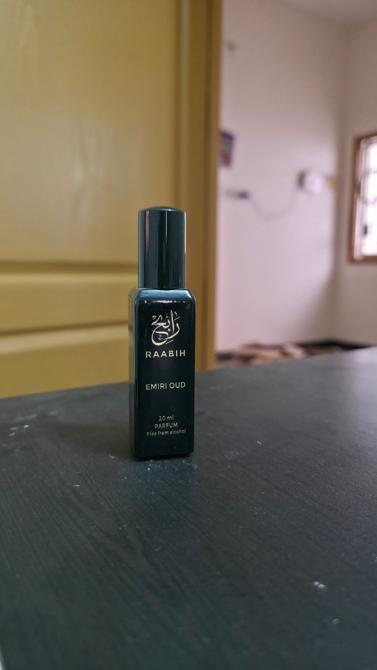 RAABIH Emiri Oud 20ml — black parfum bottle, free from alcohol