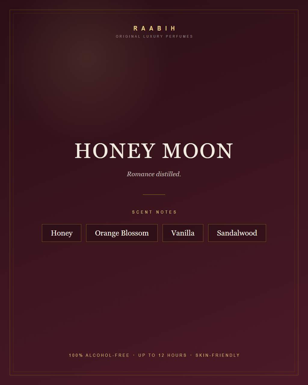 HONEY MOON scent notes